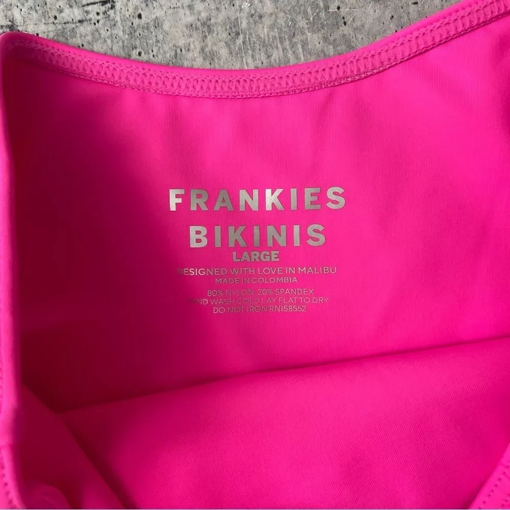 Frankies Bikinis Anne High Waist Bikini Bottom - Watermelon L